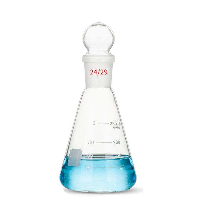 CONICAL FLASK With ground-in glass stopper