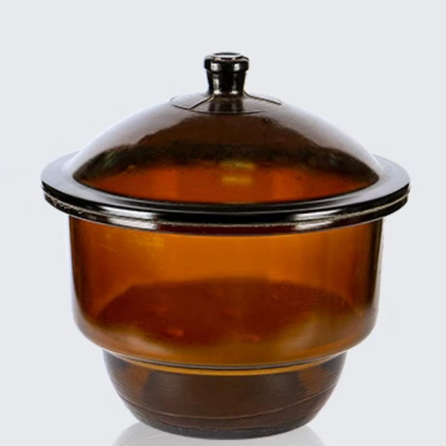 DESICCATOR amber With porcelain plate